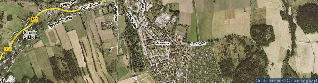 Zdjęcie satelitarne Morawka ul.